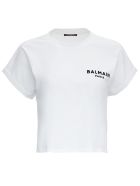 Balmain Cotton T-shirt With Logo Balmain Cotton T-shirt With Logo - White/black