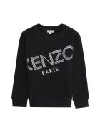 Kenzo Kids Printed Crew-neck Sweatshirt Kenzo Kids Printed Crew-neck Sweatshirt - black