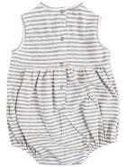 De Cavana Newborn Romper With Flower De Cavana Newborn Romper With Flower - Latte-grigio