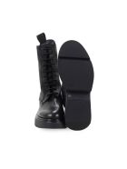 Elena Iachi Black Leather Lace Up Boot Elena Iachi Black Leather Lace Up Boot - Nero