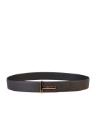 Tom Ford Branded Belt Tom Ford Branded Belt - Marrone e Nero