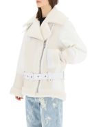 Mr & Mrs Italy Cotton Jacket With Nappa And Shearling Inserts Mr & Mrs Italy Cotton Jacket With Nappa And Shearling Inserts - OFF WHITE SAIL WHITE (White)
