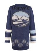 Loewe Oversize Mohair Wool Cardigan Loewe Oversize Mohair Wool Cardigan - blue