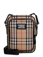 Burberry Messenger Bag With Check Motif Burberry Messenger Bag With Check Motif - Beige