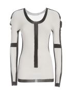 Issey Miyake Crew Neck Sweater Issey Miyake Crew Neck Sweater - White