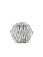 Miu Miu Quilted Round Mini Bag Crystal Chain Miu Miu Quilted Round Mini Bag Crystal Chain - CROMO (Silver)
