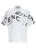 Givenchy Short Sleeved Cotton Shirt With Refracted Print Givenchy Short Sleeved Cotton Shirt With Refracted Print - White