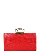 Alexander McQueen Skull Four-ring Flat Pouch Alexander McQueen Skull Four-ring Flat Pouch - ROSSO