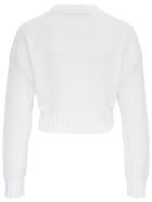Philosophy di Lorenzo Serafini Cotton Blend Short Sweater With Logo Philosophy di Lorenzo Serafini Cotton Blend Short Sweater With Logo - White