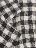 Daniela Gregis Checked 100% Wool High Neck Long Coat Daniela Gregis Checked 100% Wool High Neck Long Coat - Light Natural Black Check