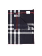 Giant Check Gauze Scarf Burberry Giant Check Gauze Scarf - Blu
