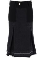 Sacai Bi-material Denim Skirt Sacai Bi-material Denim Skirt - BLACK (Black)