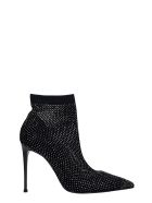 Le Silla High Heels Ankle Boots In Black Suede Le Silla High Heels Ankle Boots In Black Suede - black