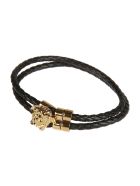 Versace Medusa Head Plaque Rope Bracelet Versace Medusa Head Plaque Rope Bracelet - Black