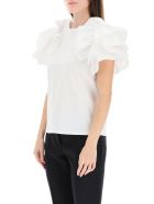 Alexander McQueen Ruffled T-shirt Alexander McQueen Ruffled T-shirt - WHITE