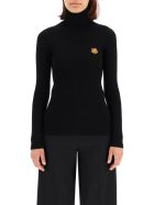 Kenzo Turtleneck Sweater With Tigher Patch Kenzo Turtleneck Sweater With Tigher Patch
