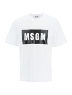 MSGM Logo Box T-shirt MSGM Logo Box T-shirt - Optical White