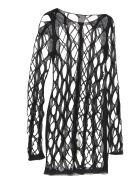 'net Ls Round Neck' Dress Rick Owens 'net Ls Round Neck' Dress - Nero