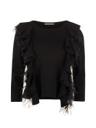 Alberta Ferretti Ostrich Feathers Sweater Alberta Ferretti Ostrich Feathers Sweater - black