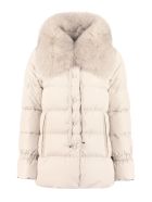 Add Fur Collar Down Jacket Add Fur Collar Down Jacket - Beige