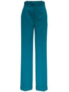 Bottega Veneta Wide Leg Wool Gabardine Trousers Bottega Veneta Wide Leg Wool Gabardine Trousers - Green