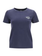 A.P.C. Denise T-shirt With Logo Embroidery A.P.C. Denise T-shirt With Logo Embroidery - BLUE