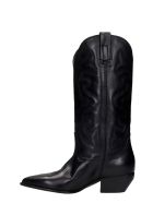 Elena Iachi Texan Boots In Black Leather Elena Iachi Texan Boots In Black Leather - black