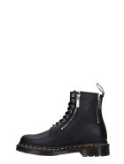 Dr. Martens 1460 Zip Combat Boots In Black Leather Dr. Martens 1460 Zip Combat Boots In Black Leather - black