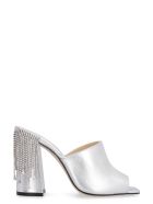 Jimmy Choo Baia Leather Mules Jimmy Choo Baia Leather Mules - silver