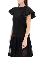 Alexander McQueen Ruffled T-shirt Alexander McQueen Ruffled T-shirt - BLACK