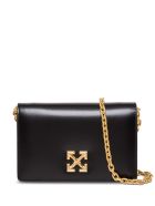 Off-White Twist Jitney 0.5 Crossbody Bag In Black Leather Off-White Twist Jitney 0.5 Crossbody Bag In Black Leather - Black