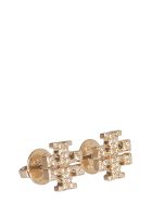 Crystal Logo Earrings Tory Burch Crystal Logo Earrings - Gold