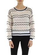 Embossed Sweater Ballantyne Embossed Sweater - White