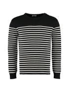 Saint Laurent Striped Crew-neck Pullover Saint Laurent Striped Crew-neck Pullover - black