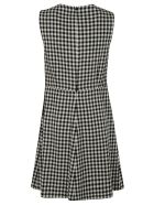 RED Valentino Sleeveless Checked Dress RED Valentino Sleeveless Checked Dress - White/Black