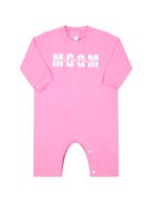 MSGM Pink Set For Babygirl With Logo MSGM Pink Set For Babygirl With Logo - Rosa