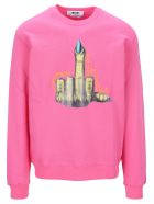 Graphic Print Sweatshirt MSGM Graphic Print Sweatshirt - Bubblegum