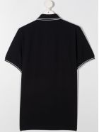 Stone Island Junior Jersey Polo With Logo Patch Stone Island Junior Jersey Polo With Logo Patch - Blu