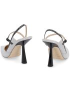 Jimmy Choo Ray 100 Glitter Slingback Jimmy Choo Ray 100 Glitter Slingback - silver