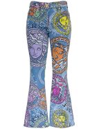 Versace Flared Jeans With Medusa Amplified Print Versace Flared Jeans With Medusa Amplified Print - Multicolor