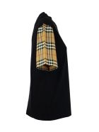 Burberry Serra - Vintage Check Sleeve Cotton T-shirt Burberry Serra - Vintage Check Sleeve Cotton T-shirt - Black