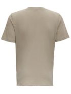 Saint Laurent Beige Jersey T-shirt With Logo Print Saint Laurent Beige Jersey T-shirt With Logo Print - Beige