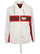 Gucci Logo Stripe Detail Jacket Gucci Logo Stripe Detail Jacket - White/multicolor