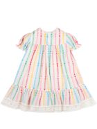 Gucci White Dress For Babygirl With Double Gg Gucci White Dress For Babygirl With Double Gg - White