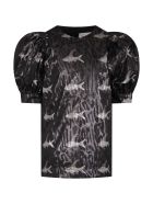 Caroline Bosmans Black Dress For Girl With Colorful Fishes Caroline Bosmans Black Dress For Girl With Colorful Fishes - Black
