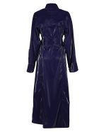 Off-White Navy Blue Trench Coat Off-White Navy Blue Trench Coat - Blu