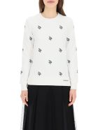 RED Valentino Sweatshirt With Clover Embroidery RED Valentino Sweatshirt With Clover Embroidery - WHITE