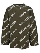 Balenciaga All-over Logo Sweater Balenciaga All-over Logo Sweater - Verde