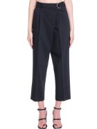 Helmut Lang Crop Wrap Pants In Black Wool Helmut Lang Crop Wrap Pants In Black Wool - black