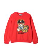 Moschino Red Teen Sweatshirt With Toy Print Moschino Red Teen Sweatshirt With Toy Print - Rosso